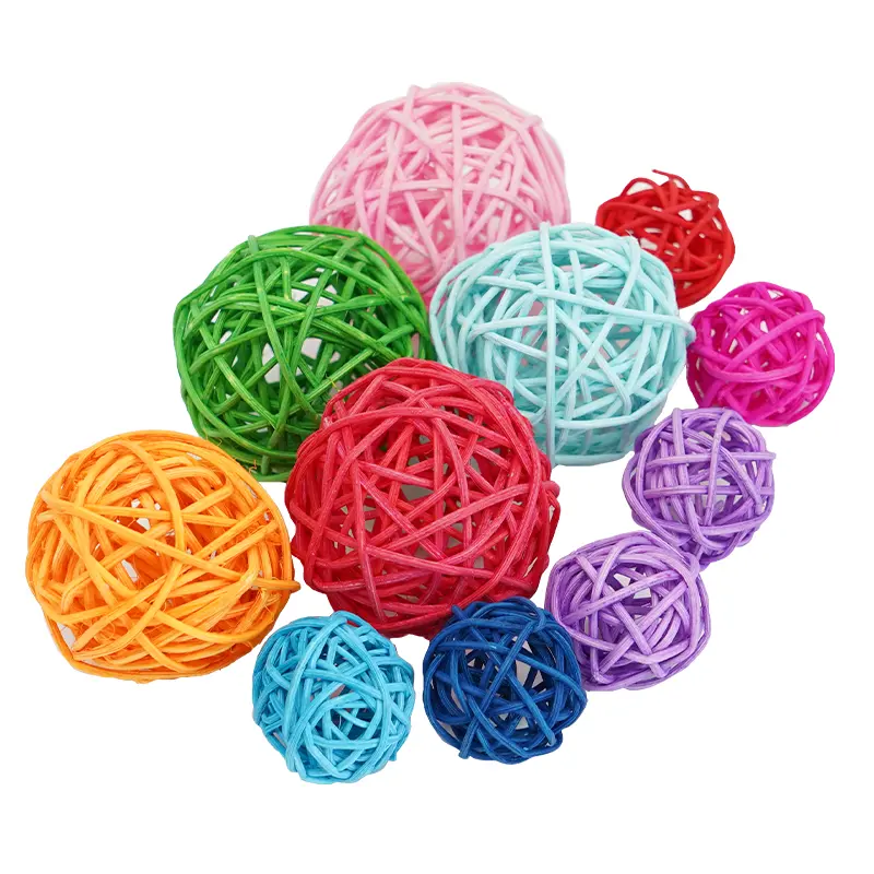 Pet Bird Toys Chewing Toys Bird Rattan Ball Toy For Parrot Budgie Parakeet Cockatiel Chewing Playing Toys Parrot Cages Toys 5pcs