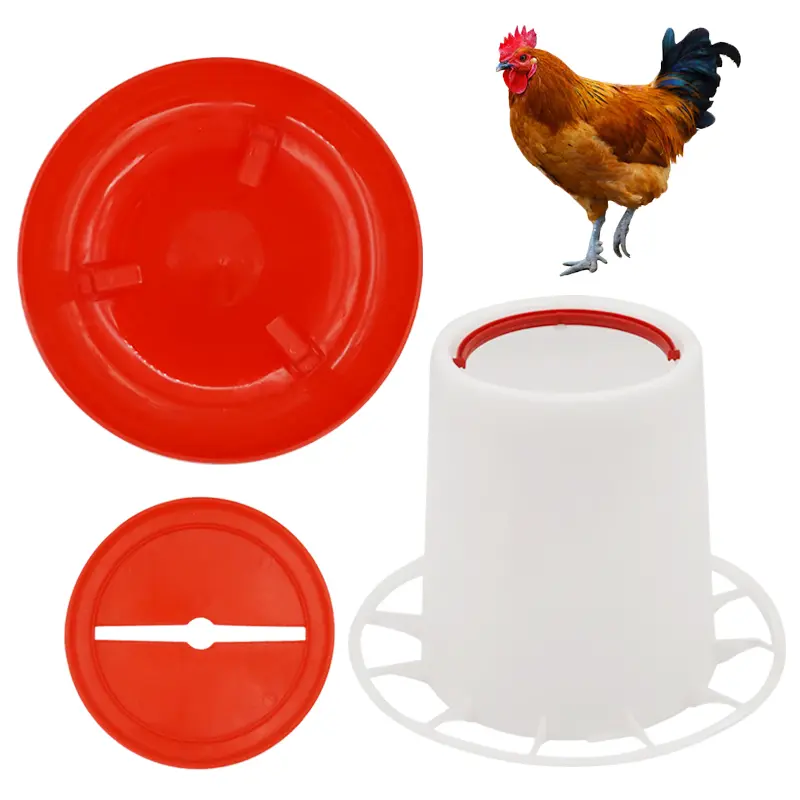 1.5/3/5Kg Automatic Chicken Feeder Bucket Rooster Hen Feeding Device, Farm Animal Poultry Quail Pigeon Feeding Supplies 1Pcs
