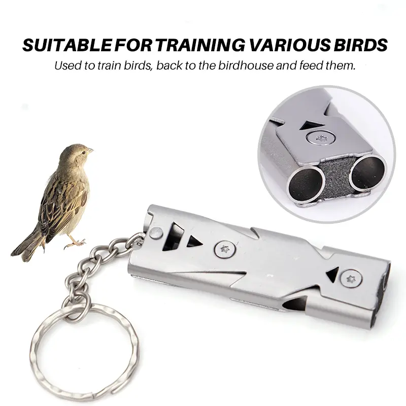 Birds Ultrasonic Training Whistle Stainless Steel Return To Nest Bird Training Tool For Parrot Pigeon