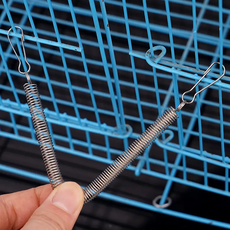 5/10pcs Pet Rabbit Cage Replacement Springs  3.1 Inch with 2 Clips Fastening Water Bottle for Rabbit Hamster