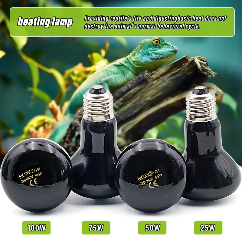Pet Heating Lamp E27 Night Lamp For Amphibian Snake Lamp Heat Reptile Bulb UV Light 25W 50W 75W 100W AC220-240V