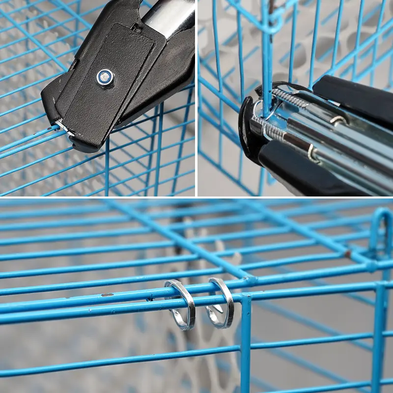 C-type Animal Wire Cage Hog Ring Plires Nail Gun Cage Clamp Chicken Bird Pet Cage Installation Tools Fence Buckle Ring Plires