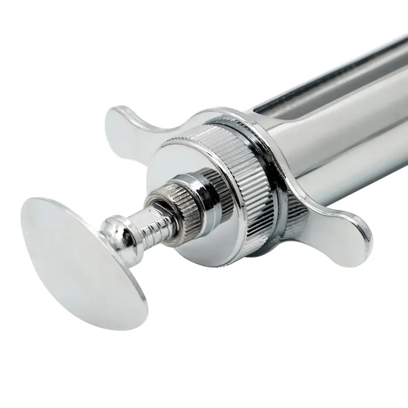 10/20/30/50ML Stainless Steel Syringe Hypodermic Veterinary Animal Syringe for Pig Cattle Sheep Injector Vet Tools Farm Supplies