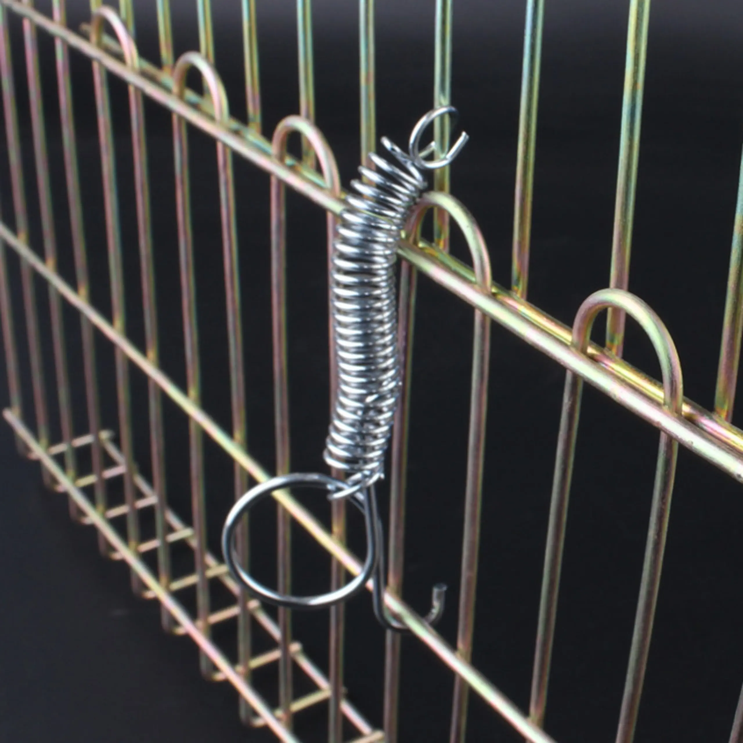 Chicken Quail Rabbit Pigeon Cage Door Metal Spring Hook Multifunctional Fixing Tension Spring For Poultry Farming 1 Pc