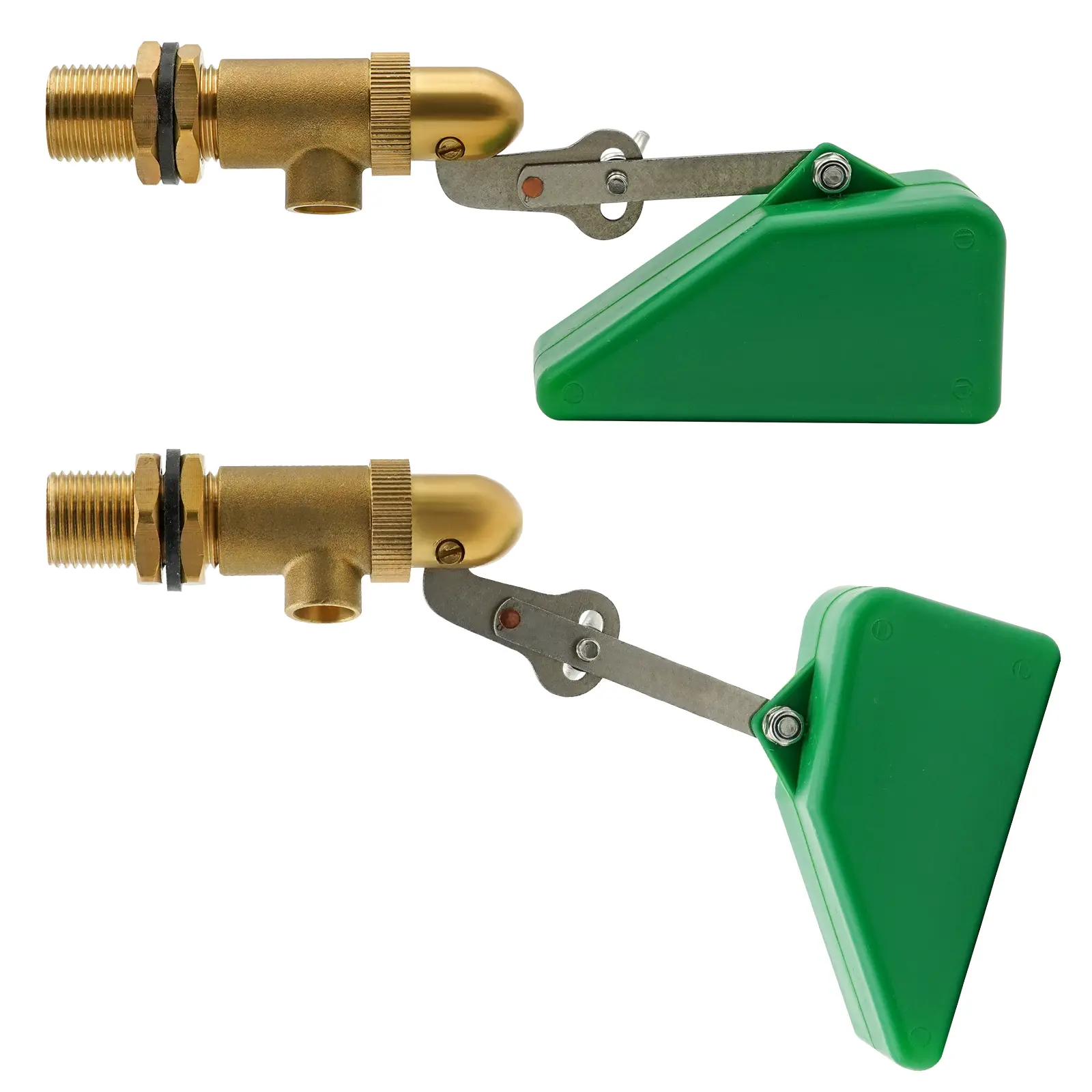 2Pcs Brass Water Float Valve 1/2 Inch Drinker Bowl Copper Water Float Valve Adjustable Arm Automatic Fill Float Valve Water Tank