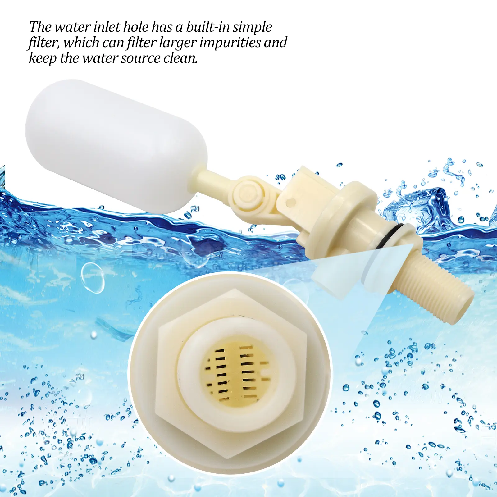 3Pcs Water Tank Float Valve 1/2" for Automatic Water Bowl Horse Cattle Goat Sheep Pig Dog Water Trough Farm Supplies
