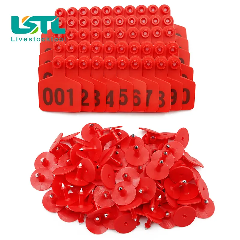 100Pcs Cattle Cow Ear Tag Cards 001-100 Numbers Farm Equipment Animal Identification Ear Tag Cow Sheep Livestock Feeding Tools