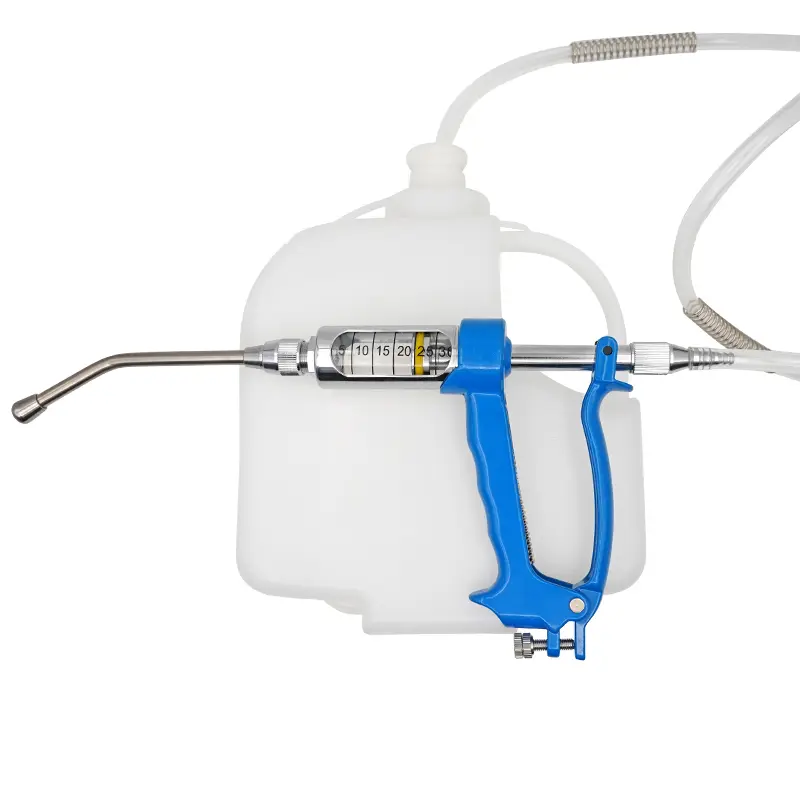 5/10/20/30ml Animal Veterinary Continuous Dosing Device Automatic Vaccine Drug Gun Drench for Cattle Goat Pig Injection With Pot