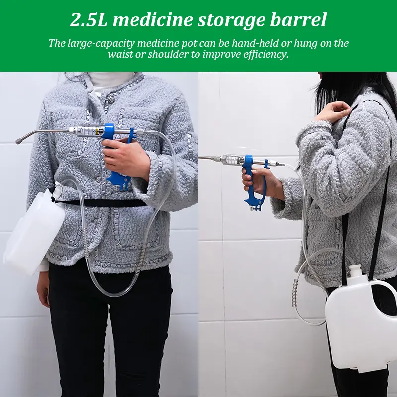 5/10/20/30ml Animal Veterinary Continuous Dosing Device Automatic Vaccine Drug Gun Drench for Cattle Goat Pig Injection With Pot