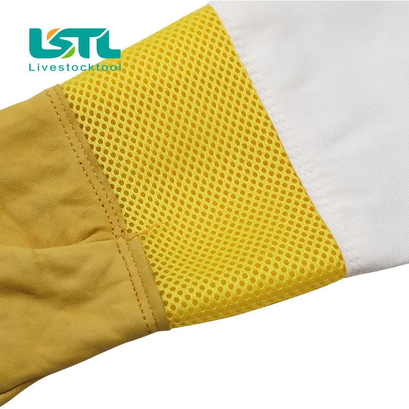Beekeeper Protective Gloves Anti Bee Breathable Goatskin Yellow Gloves Beekeeping Protective Tools 1 Pair