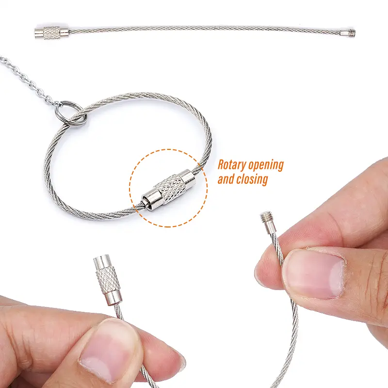 50cm Stainless Steel Bird Foot Chain Parrot Anti-Flying Bird Foot Ring Stand Chain Anti Bite Wire Rope Outdoor Flying Training