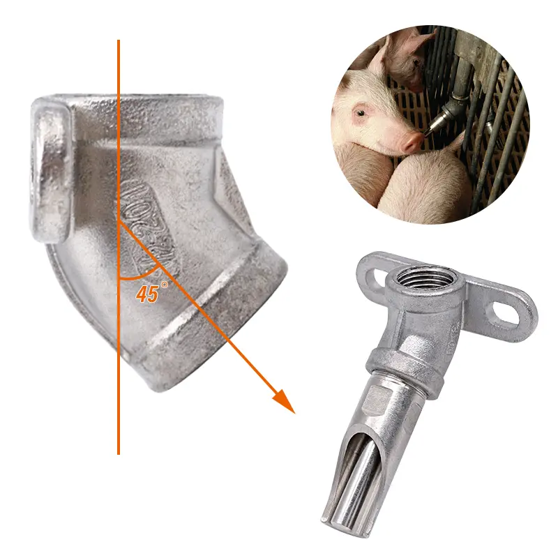 5Pcs Pig Water Drinker Nipple Elbow Connector Thicken Automatic Piglets Waterer Livestock Feeding Equipment