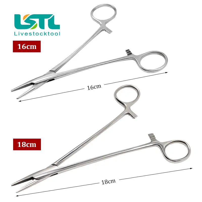 16/18cm Surgical Needle Holder Hemostatic Forceps Pliers Stainless Steel Orthodontic Tweezer Dentist Instrument Veterinary