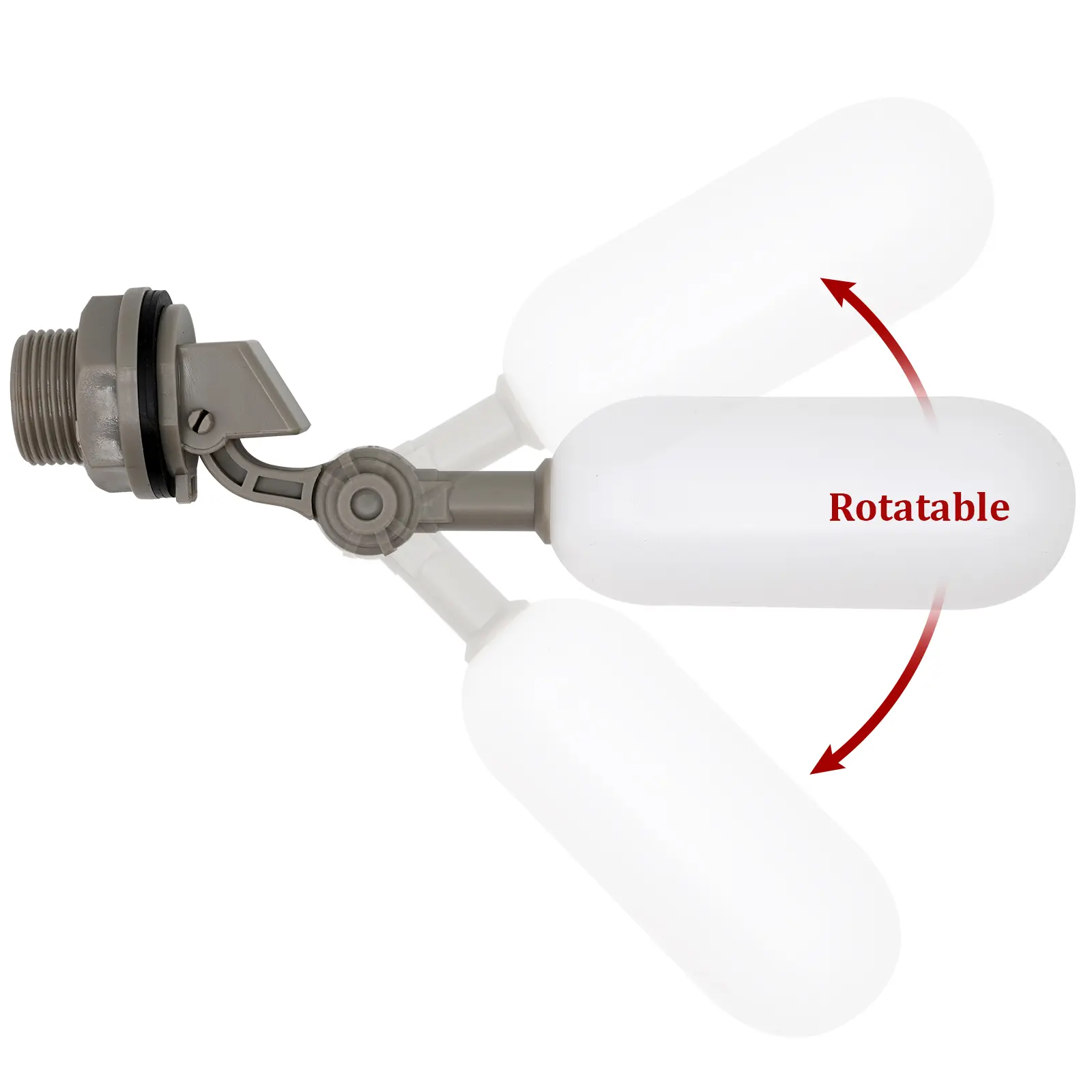 DN15 DN20 Adjustable 1/2" 3/4" Floating Auto Fill Valve Automatic Fill Tank Water Level Control Plastic Float Ball Valve
