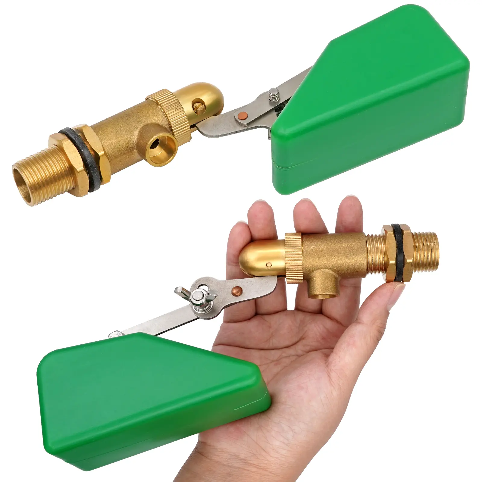 1Pcs Brass Float Valve 1/2 Inch Drinker Bowl Copper Water Float Valve Adjustable Arm Automatic Fill Float Valve Water Tank
