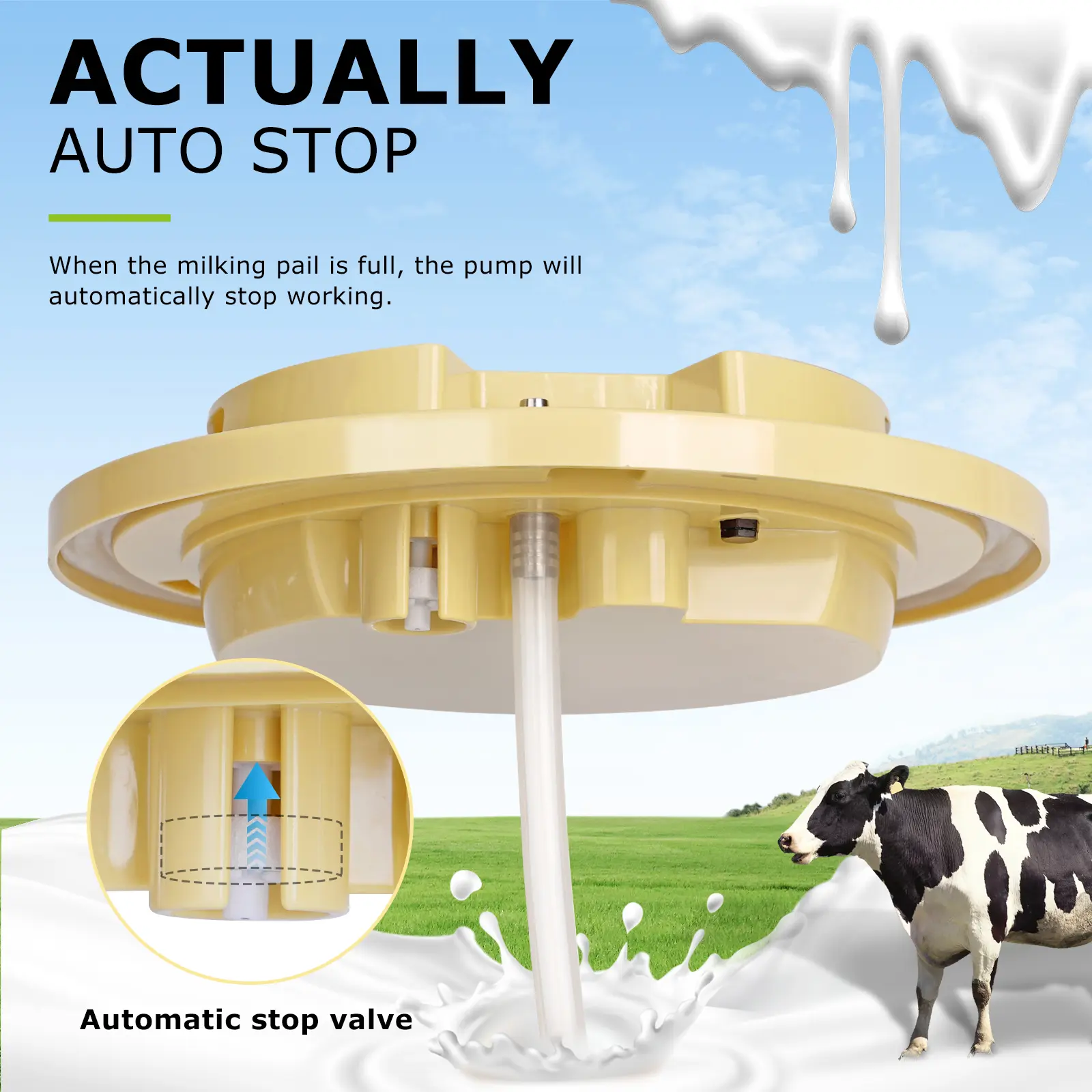 12L Cow Sheep Electric Integrated Milking Machine 304Stainless Steel Rechargeable and Plug-in Milking Machine for Cattle