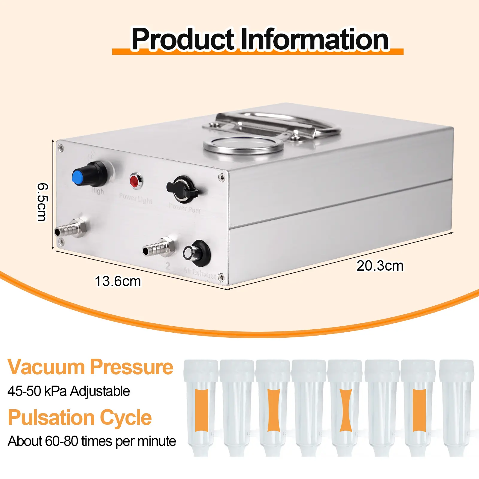 Pulsation Plug-In Electric Milking Machine Milker Vacuum Pump Accessories for Donkey Sheep Cow Horse Farm Animals Supplies