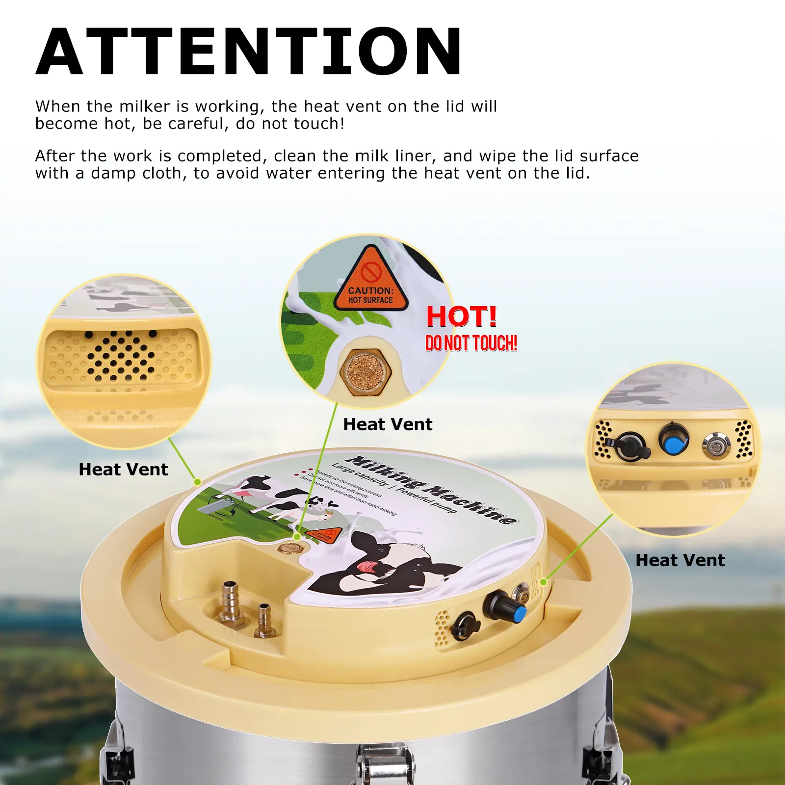 8L Integrated Electric Milking Machine for Cattle and Sheep, Portable Household Breast Pump with Charging and Plugging Functions