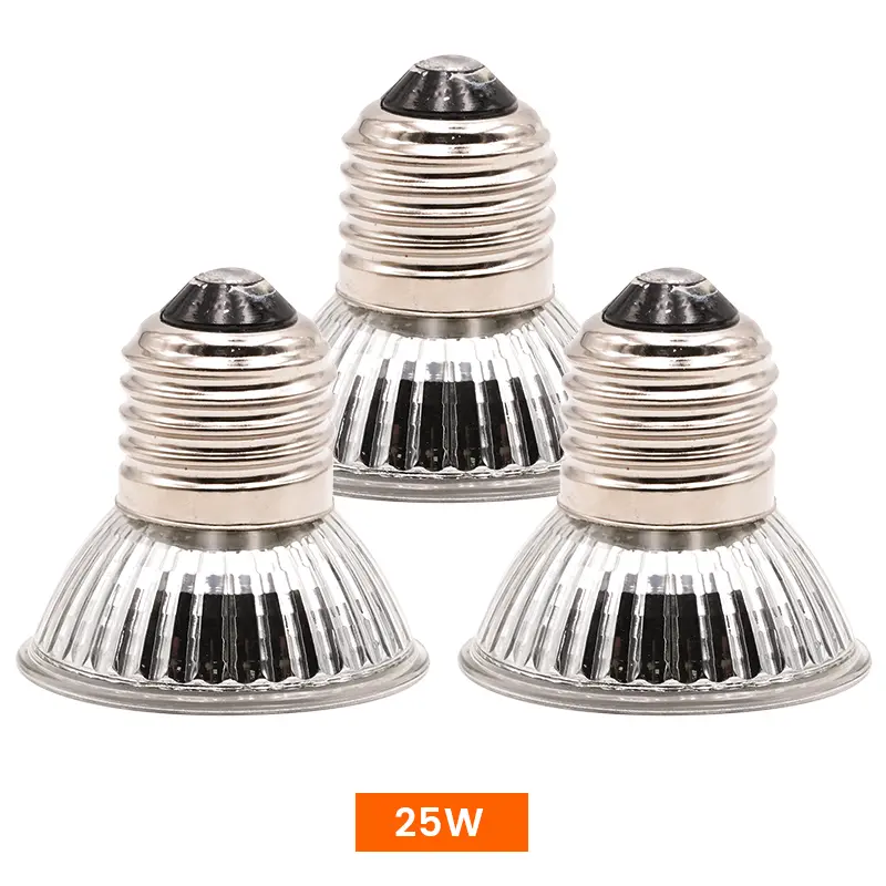 E27 Reptile Heating Lamp Bulb with Protective Cover Against Scalding No Light Emitting Heater for Reptile 220V