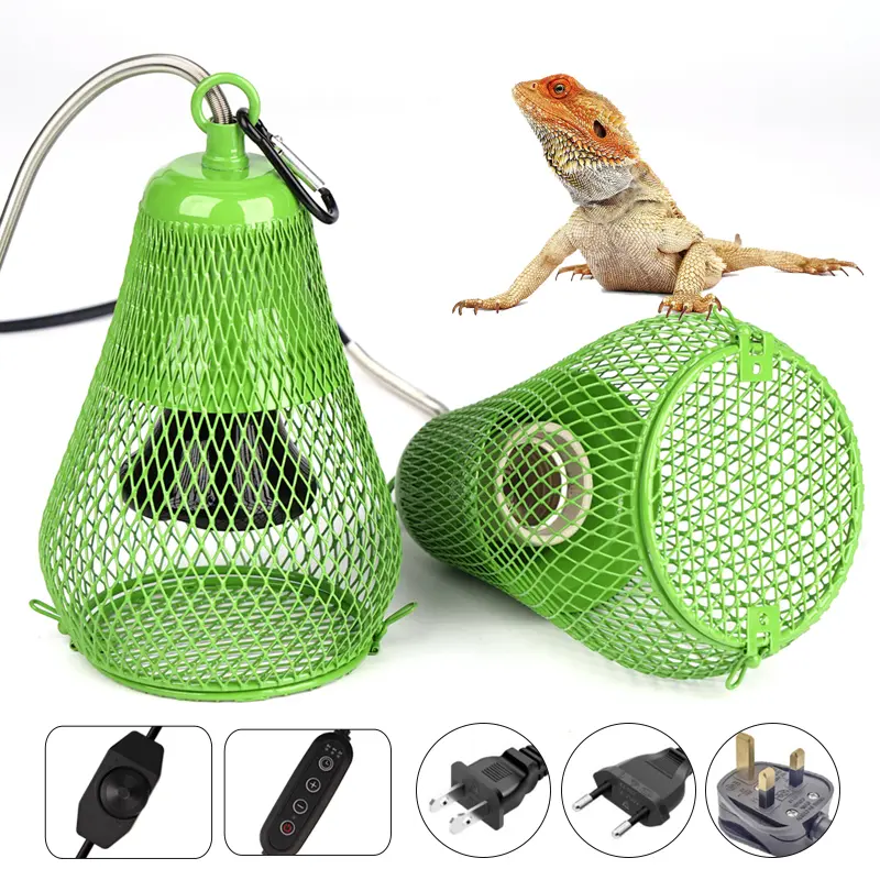 110V-240V Pet Reptile Heat Lamp Holder For Heaing Bulb For Lizard Turtle Snake Amphibian Aquarium Accessories Basking Lamp