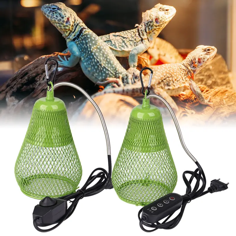 110V-240V Pet Reptile Heat Lamp Holder For Heaing Bulb For Lizard Turtle Snake Amphibian Aquarium Accessories Basking Lamp