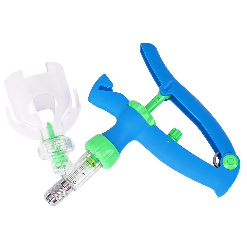 2ml/5ml Veterinary Animals Automatic Continuous Syringe With Needles Animal Injection Adjustable Vaccine Poultry Farm Injector
