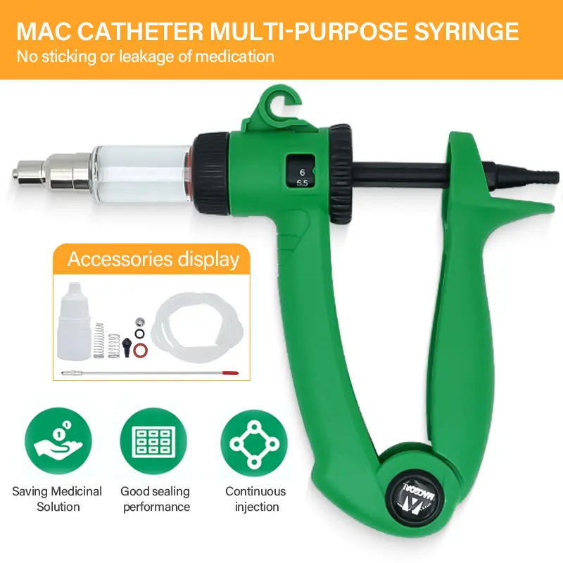 0.5-6ML Animal Automatic Adjustable Continuous Syringe  Veterinary Vaccine Syringe Injector for Pigs Cattle Sheep Animals