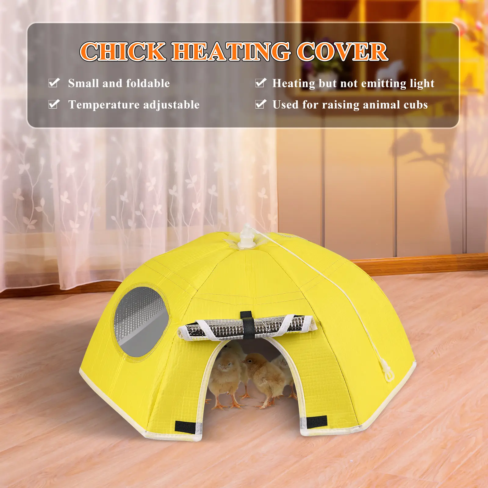 Pet Poultry Electric Chick Brooder Heating Cover Chick Heater Chicken Warmer Easy To Install Convenient Time-saving 110V/220V