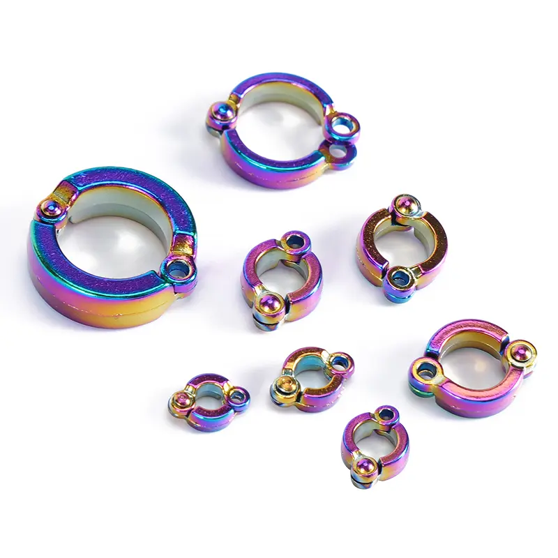 New 4-15mm Parrot Foot Rings Metal Pet Bird Leg Rings Outdoor Fly Training Activity Anti-Lost Opening Clip Leash Accessories