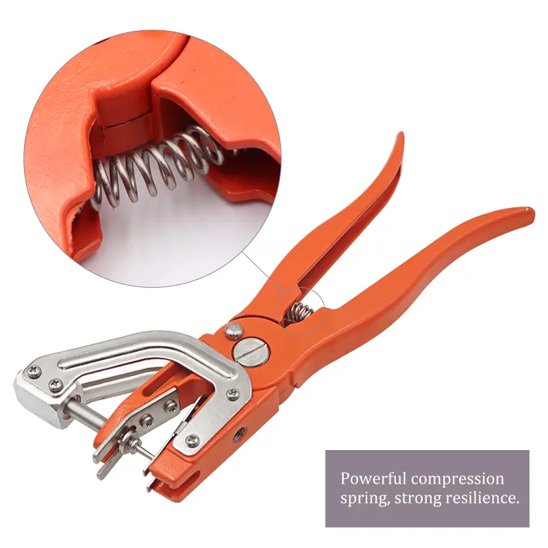 1Pcs Livestock Cattle Goat Ear Tag Pliers Vertical Hydraulic Animal Control Device Livestock Animal Ear Applicator Puncher