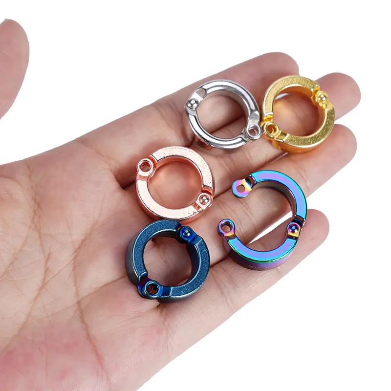 New 4-15mm Parrot Foot Rings Metal Pet Bird Leg Rings Outdoor Fly Training Activity Anti-Lost Opening Clip Leash Accessories