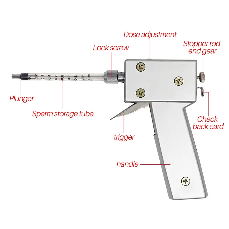1Pcs Poultry Chicken Artificial Insemination Gun Animals Equipment for Continuous Insemination Poultry Veterinary Equipmet