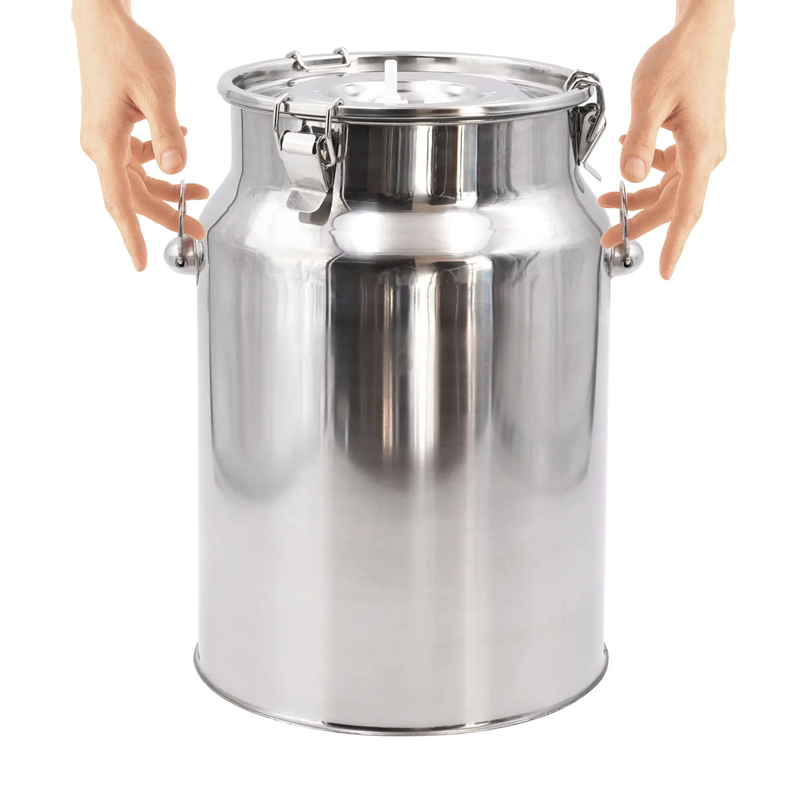 10L Electric Goat Milking Machine 220V Cattle Pulsating Milking Machine Stainless Steel Milker Bucket Vacuum Pump