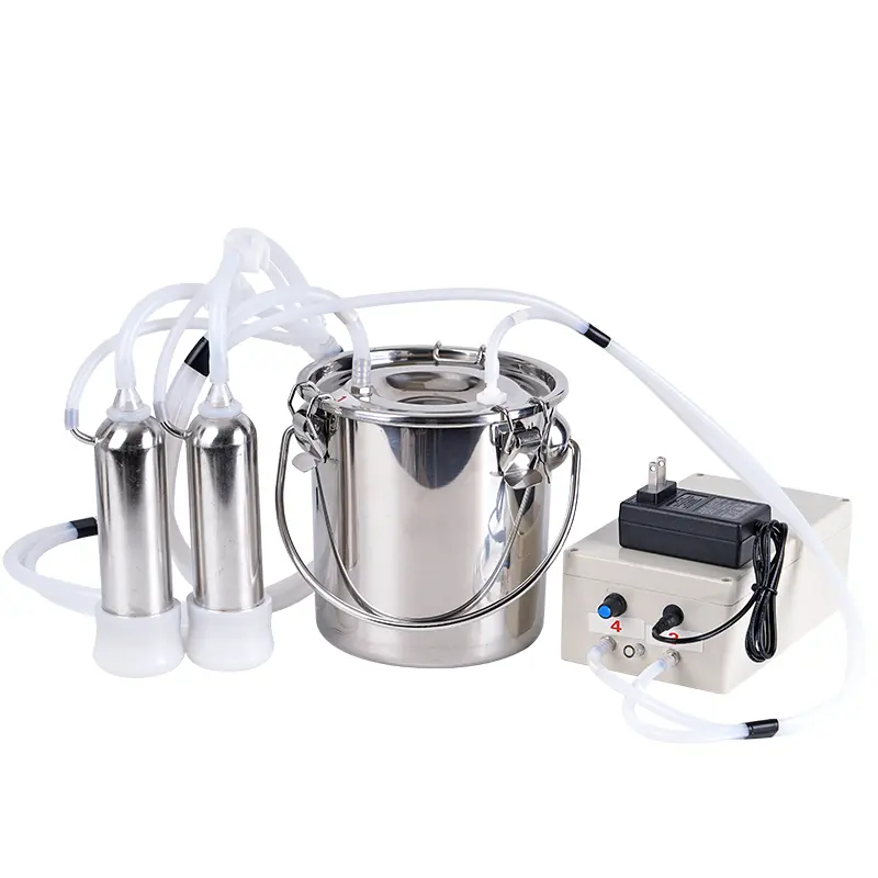 3L Cow Electric Milking Machine Stainless Steel Milker Electric Vacuum Pump 240V Cattle Automatic Efficient Milking Machine