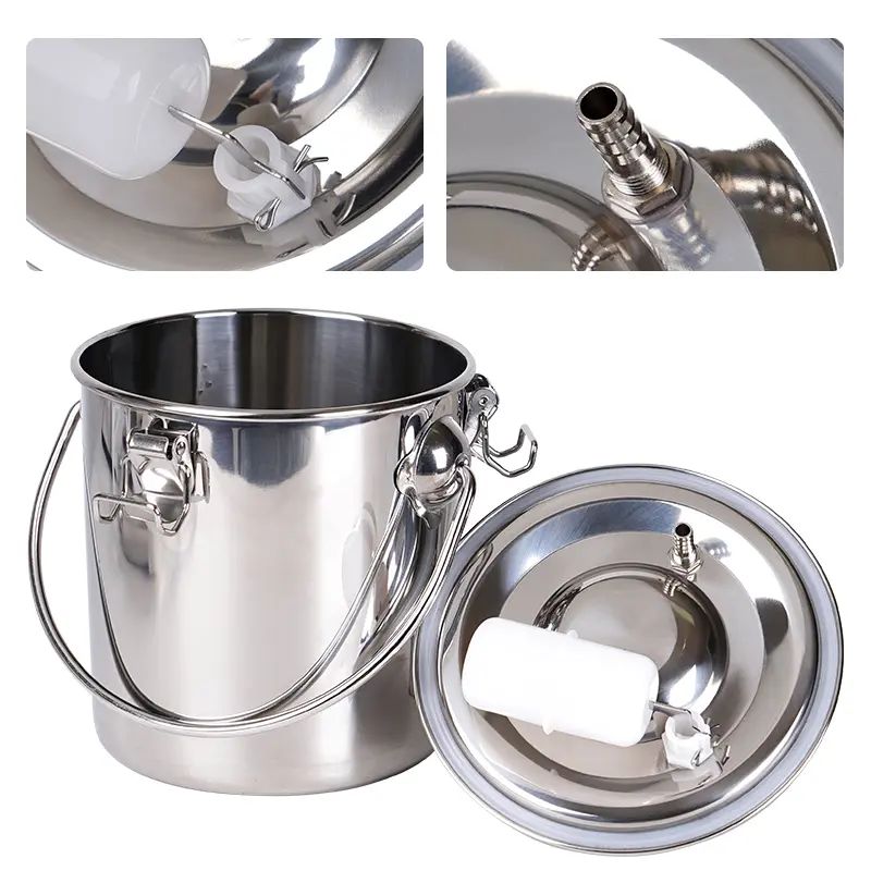 3L Cow Electric Milking Machine Stainless Steel Milker Electric Vacuum Pump 240V Cattle Automatic Efficient Milking Machine