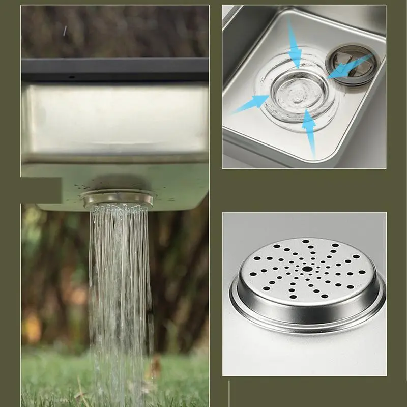 Small Kitchen Sink Stainless Steel Single Bowl Workstation Multi-Functional Farmhouse Kitchen Laundry Utility Sink For Balconies