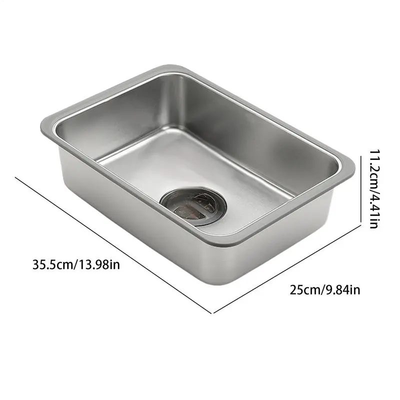 Small Kitchen Sink Stainless Steel Single Bowl Workstation Multi-Functional Farmhouse Kitchen Laundry Utility Sink For Balconies