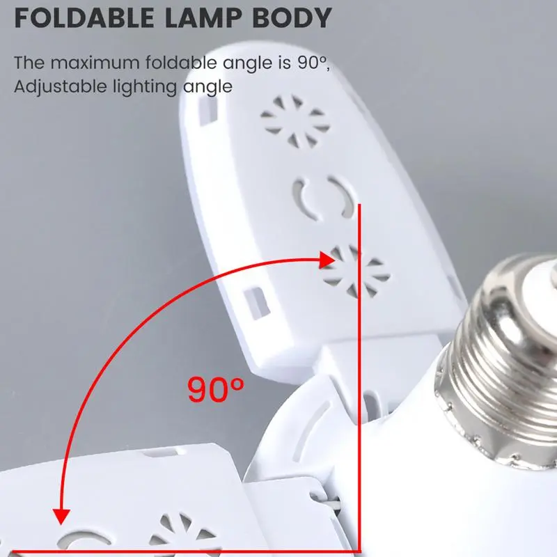 LED Garage Lights Barn Ceiling Lights With 4 Adjustable Panels Creative LED Basement Wall Lamp For Attic Barn Workshop Storage