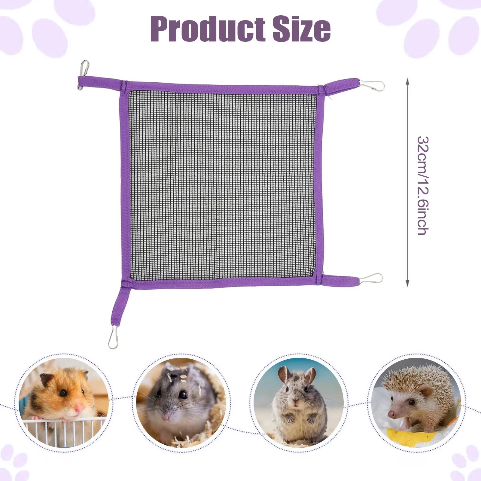 Small Animal Hammock Hamster Bed Breathable Chew-Proof Nest Climbing Exercising For Enrichment Hiding Exploring Activities