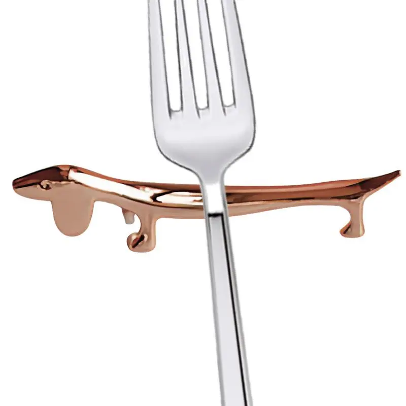 Metal Chopstick Rest Fork Rack for Dining Table Cartoon Animal Shape Chopsticks Holder Rack for Spoon Tableware Stainless Steel