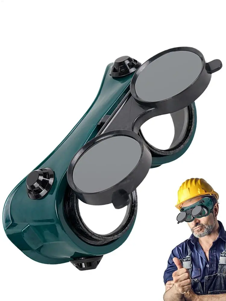 Welding Glasses Grinding Goggles Double Flipp Welding Glasses Protective Glasses Welder Welding Dust Goggles And Wind Goggles
