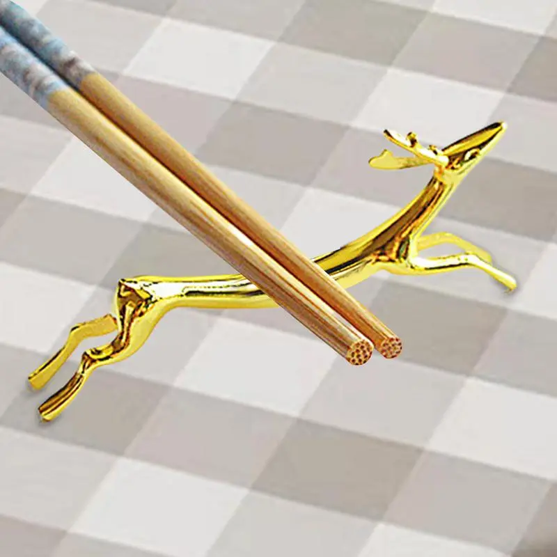 Metal Chopstick Rest Fork Rack for Dining Table Cartoon Animal Shape Chopsticks Holder Rack for Spoon Tableware Stainless Steel