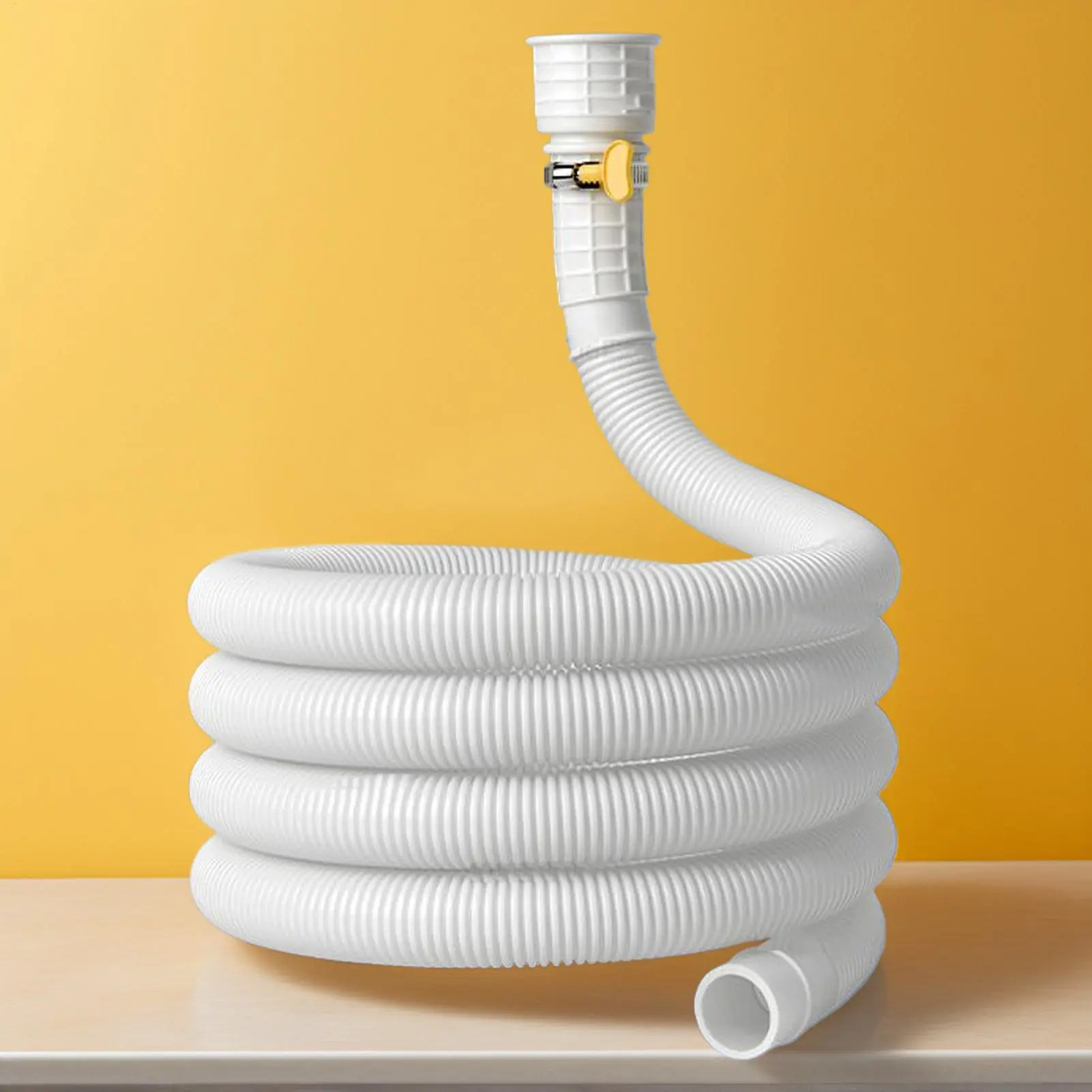 Air Conditioner Drain Hose Washing Machine Draining Pipe 9.84ft AC Unit Drain Hose Lengthened Drainpipe Bendable Plastic Tube