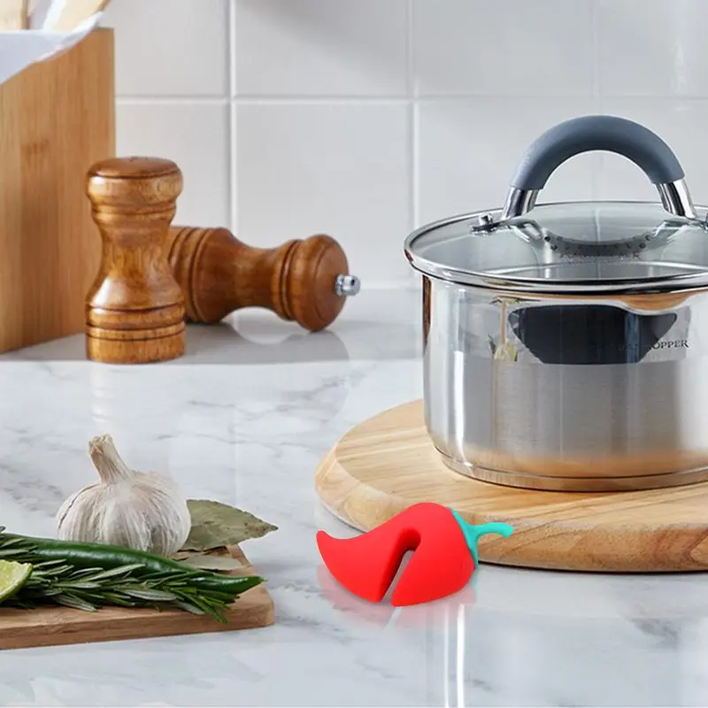 Pan Lid Lifter Pot Minder To Prevent Boil Over Creative Boil Over Spill Lifter Little Pepper Shaped For Home Outdoor Cooking