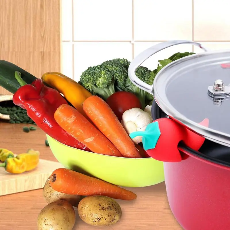 Pan Lid Lifter Pot Minder To Prevent Boil Over Creative Boil Over Spill Lifter Little Pepper Shaped For Home Outdoor Cooking