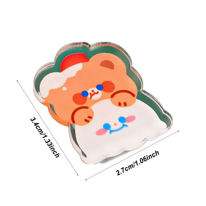 Christmas Chip Clips Christmas Themed Chip Bag Acrylic Sealing Clips Kitchen Food Snacks Bag Clips For Home School Coffee Shop