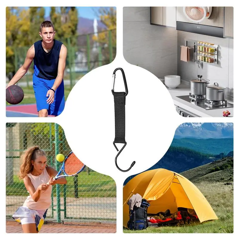 Fence Hooks for Baseball Bag Nylon Buckles Metal Hooks Hung Safety Buckles Metal Fence Clips for Baseball Softball Tennis &