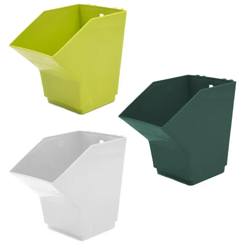 Square Wall Planter Hanging Plant Pots Basket Plant Hang Flower Pot Hanger Outdoor Hanging Pot Holder Basket with Drainage