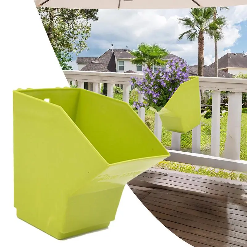 Square Wall Planter Hanging Plant Pots Basket Plant Hang Flower Pot Hanger Outdoor Hanging Pot Holder Basket with Drainage