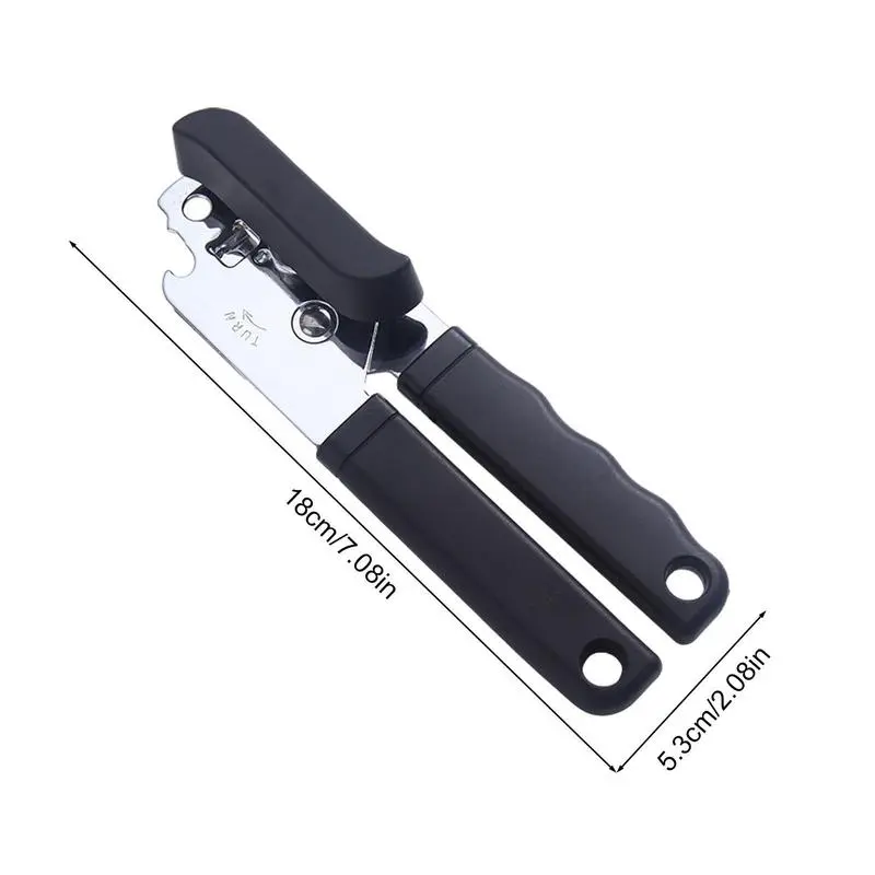 Hand Can Opener Stainless Steel Can Cutter Solid Kitchen Tool For Home Chefs And Restaurants Heavy Duty Top Remover For Camping